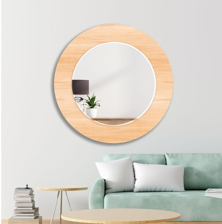 Brown Wooden Design Wall Mirrors Modern Mirror
