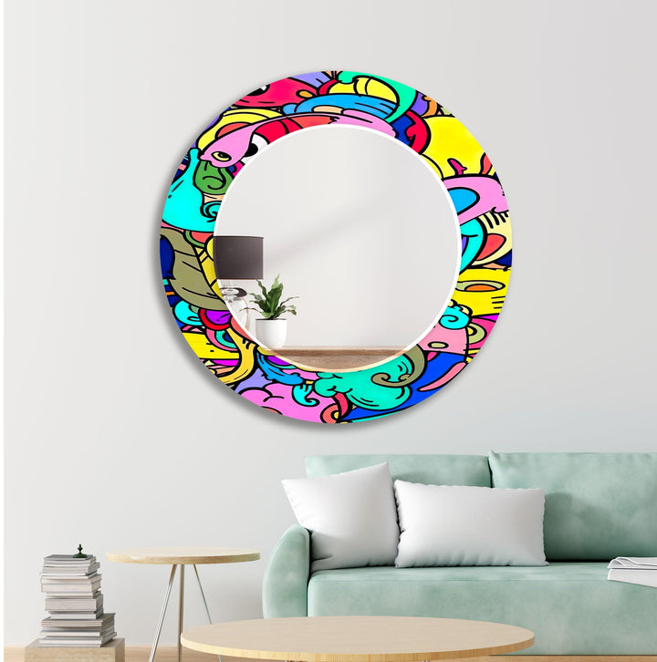 Stained Pop Art Wall Mirror large wall mirror
