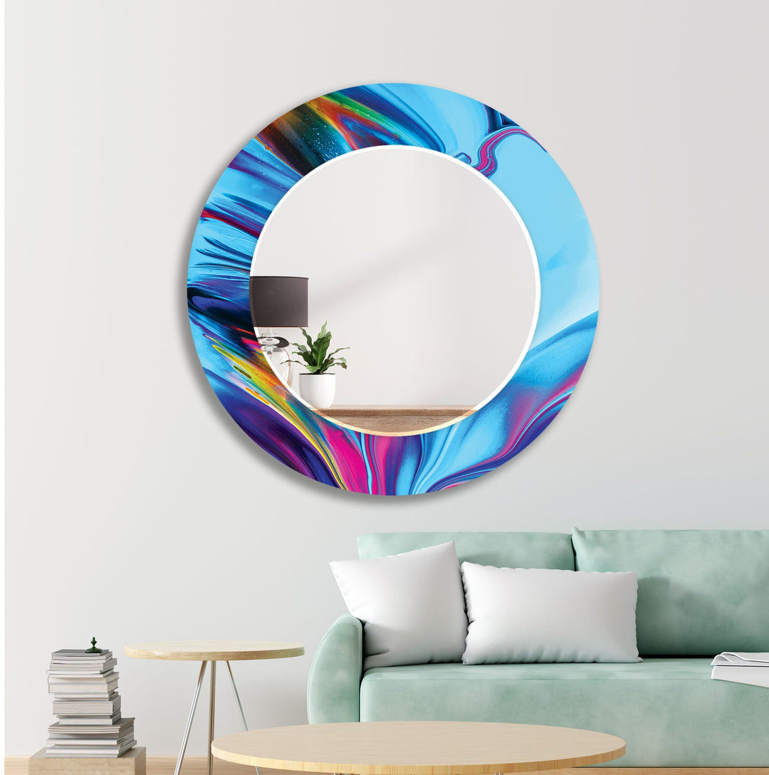 Multicolored Abstract Wall Mirror Mosaic Mirror 
