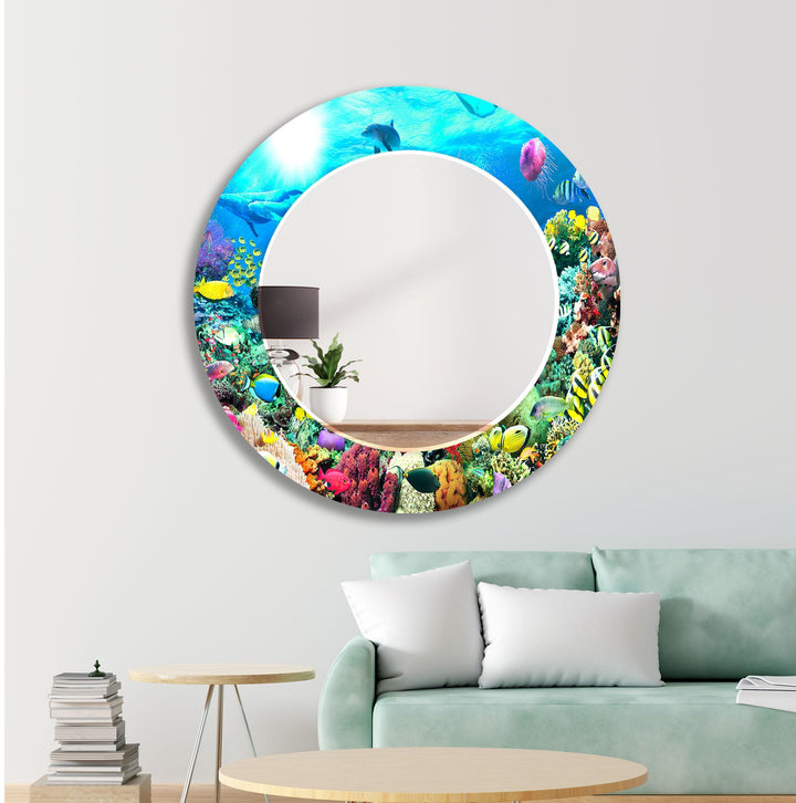 Vividly Undersea Wall Mirror Green Wall Mirror
