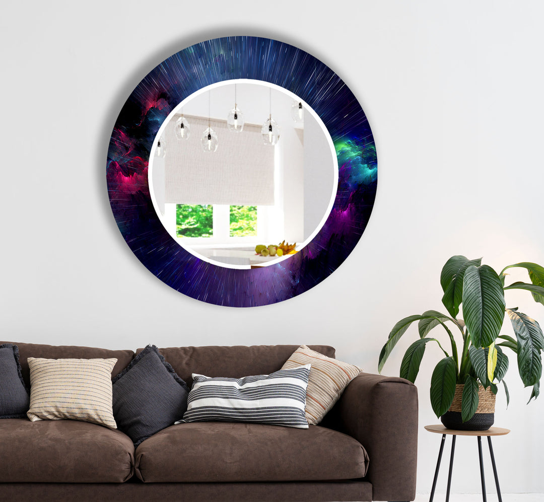 Galaxy Burst Glas-Wandspiegel – Weltraum-Akzent für moderne Häuser