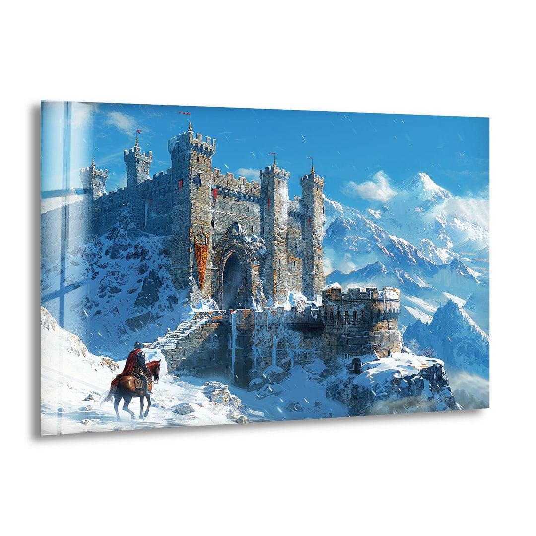 Castle Glass Wall Art, glass art painting, glass art for the Wall