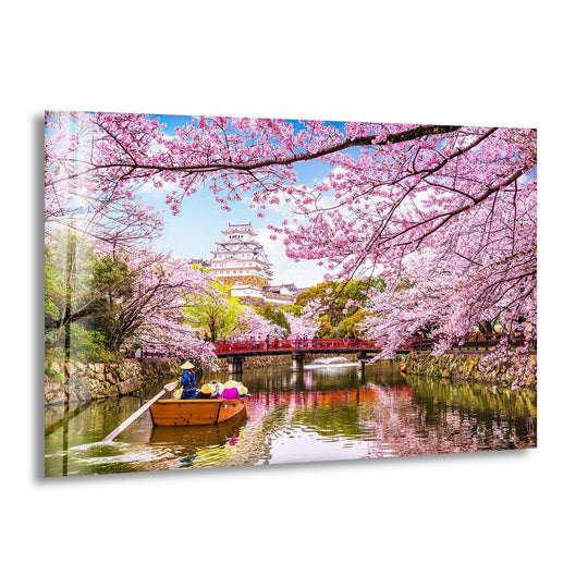 Cherry Blossom Season in Japan – A Stunning Glass Wall Art
