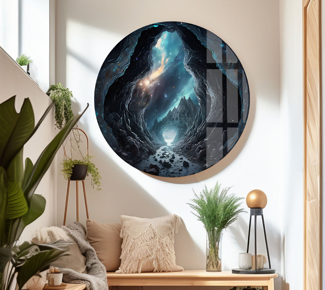 Aurora Prism Wall Art – Radiant Cosmic Glass Print Decor
