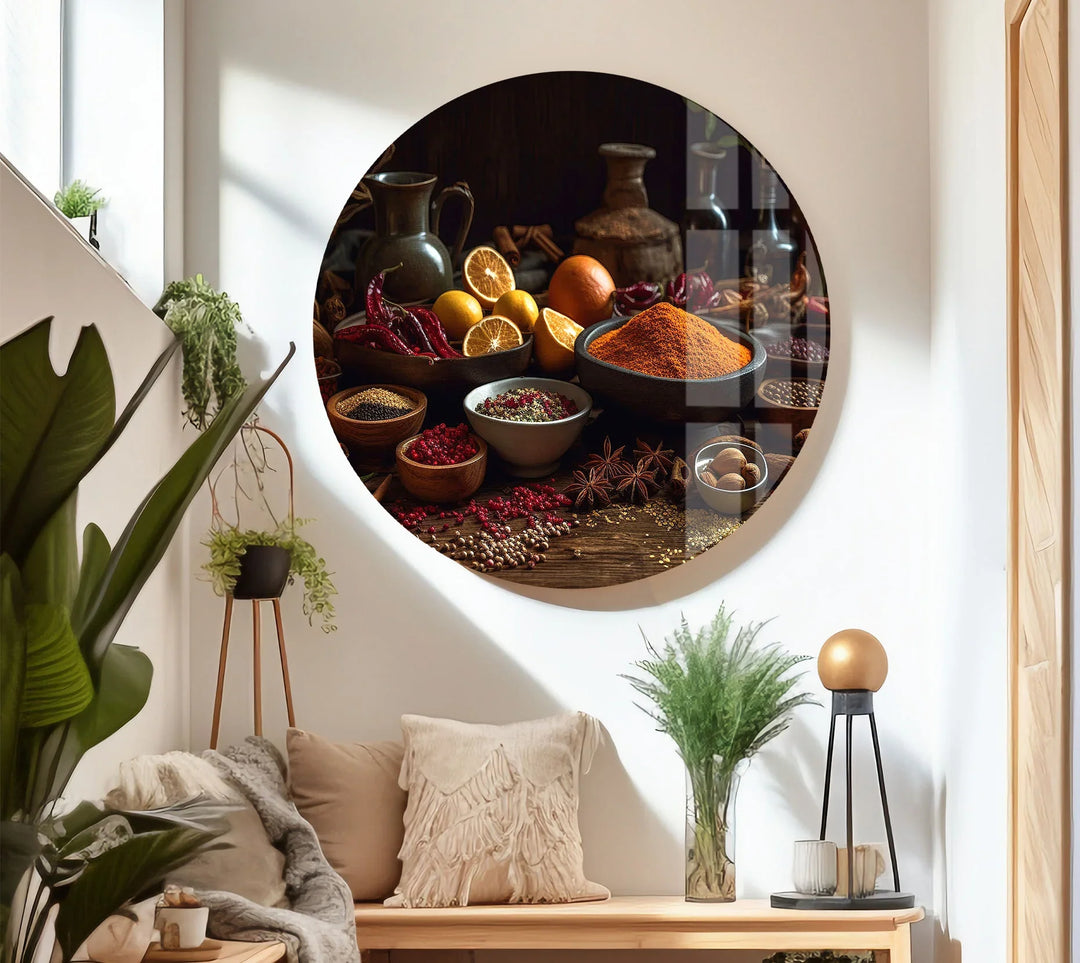 Rustic Spice Kitchen Wall Art – Culinary Herb and Spice Print on Glass - MyPhotoStation