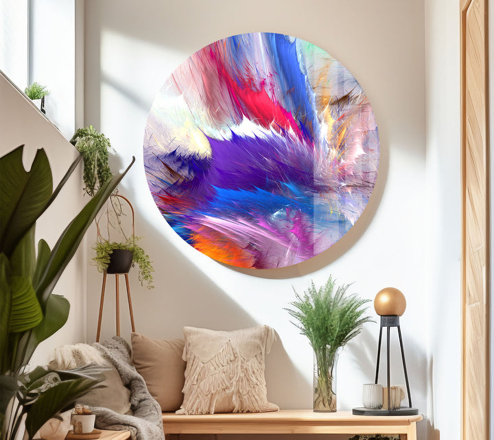 Vivid Energy Wall Art – Color Explosion Abstract Glass Print