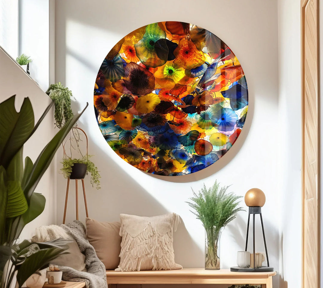Color Explosion Wall Art – Abstract Multicolor Glass Print Inspired by Blown Glass Art - MyPhotoStation