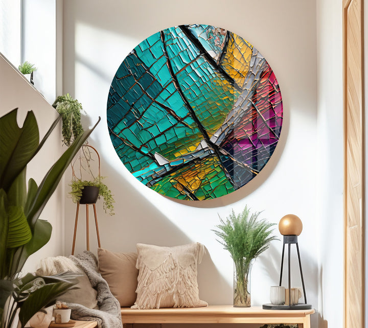 Cracked Color Glass Wall Art