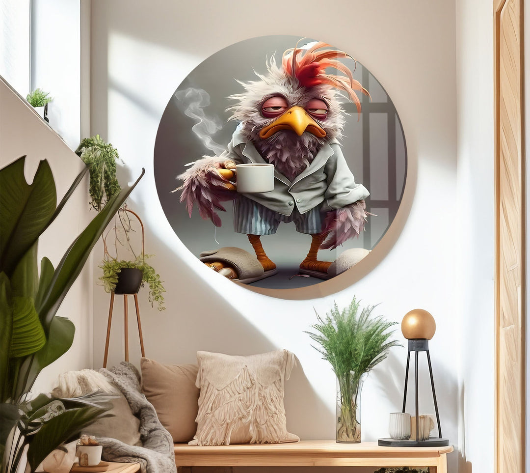 Lazy Rooster Glass Wall Art Glass Printing Wall Art, Print photos on glass
