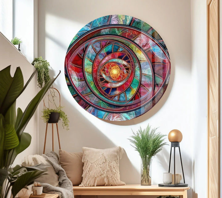 Hypnotic Spiral Wall Art – Psychedelic Abstract Glass Print - MyPhotoStation