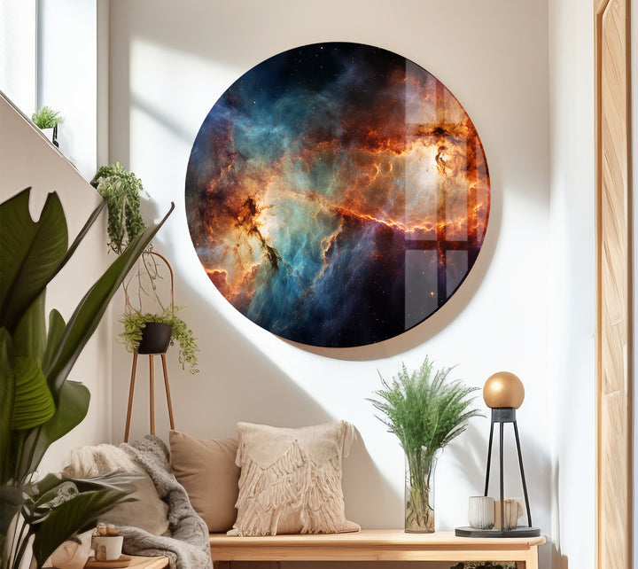 Urban Vortex Wandkunst – Dynamischer abstrakter Glasdruck 