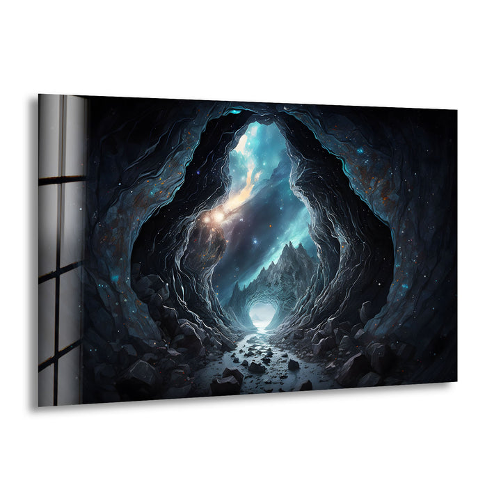 Aurora Prism Wall Art – Radiant Cosmic Glass Print Decor