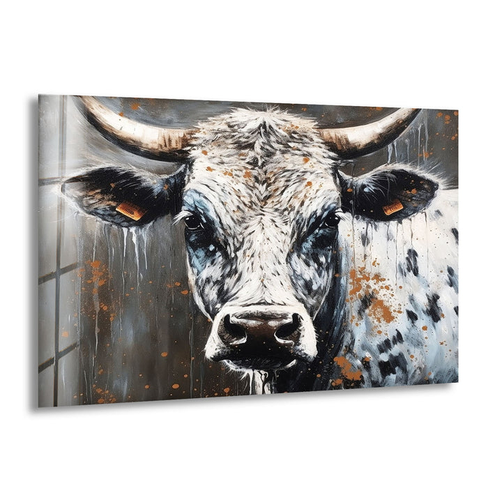 Rustikale Highland Cow Wandkunst – Bauernhaus Tier Dekor, Moderner Landhausstil 