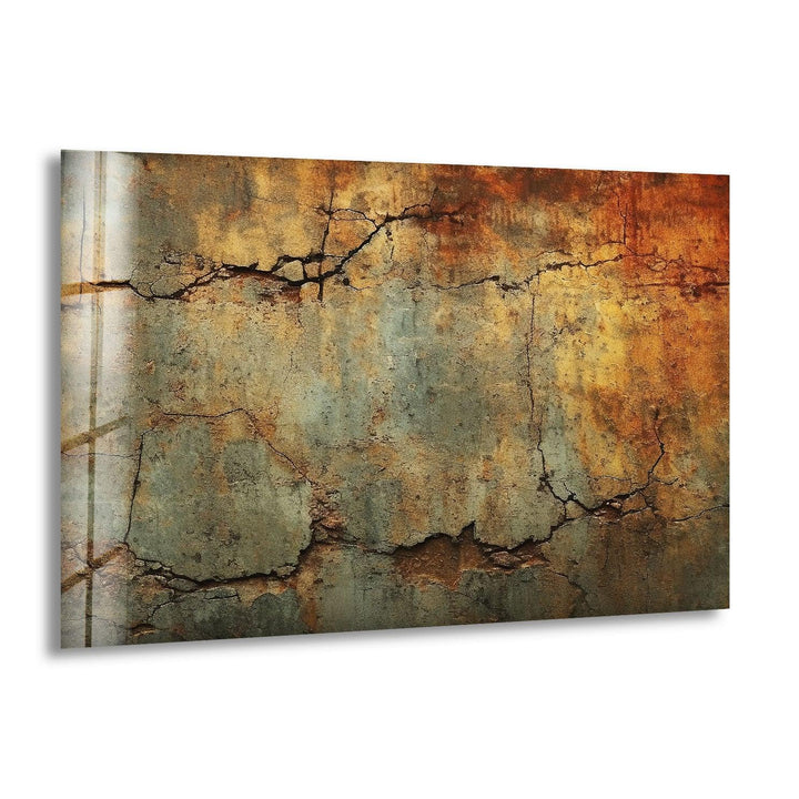 Rustic Cracked Wall Art – Vintage Texture Glass Artwork for Home - MyPhotoStation