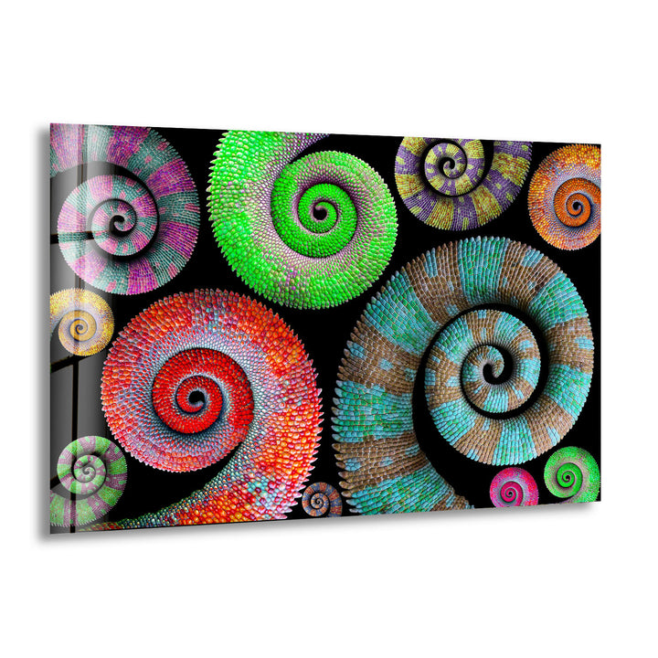 Colorful Spiral Pattern Wall Art – Vibrant Abstract Glass Print Décor