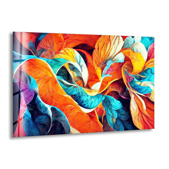 Vivid Orange Flower Glass Wall Art art glass wall art, glass wall art pictures