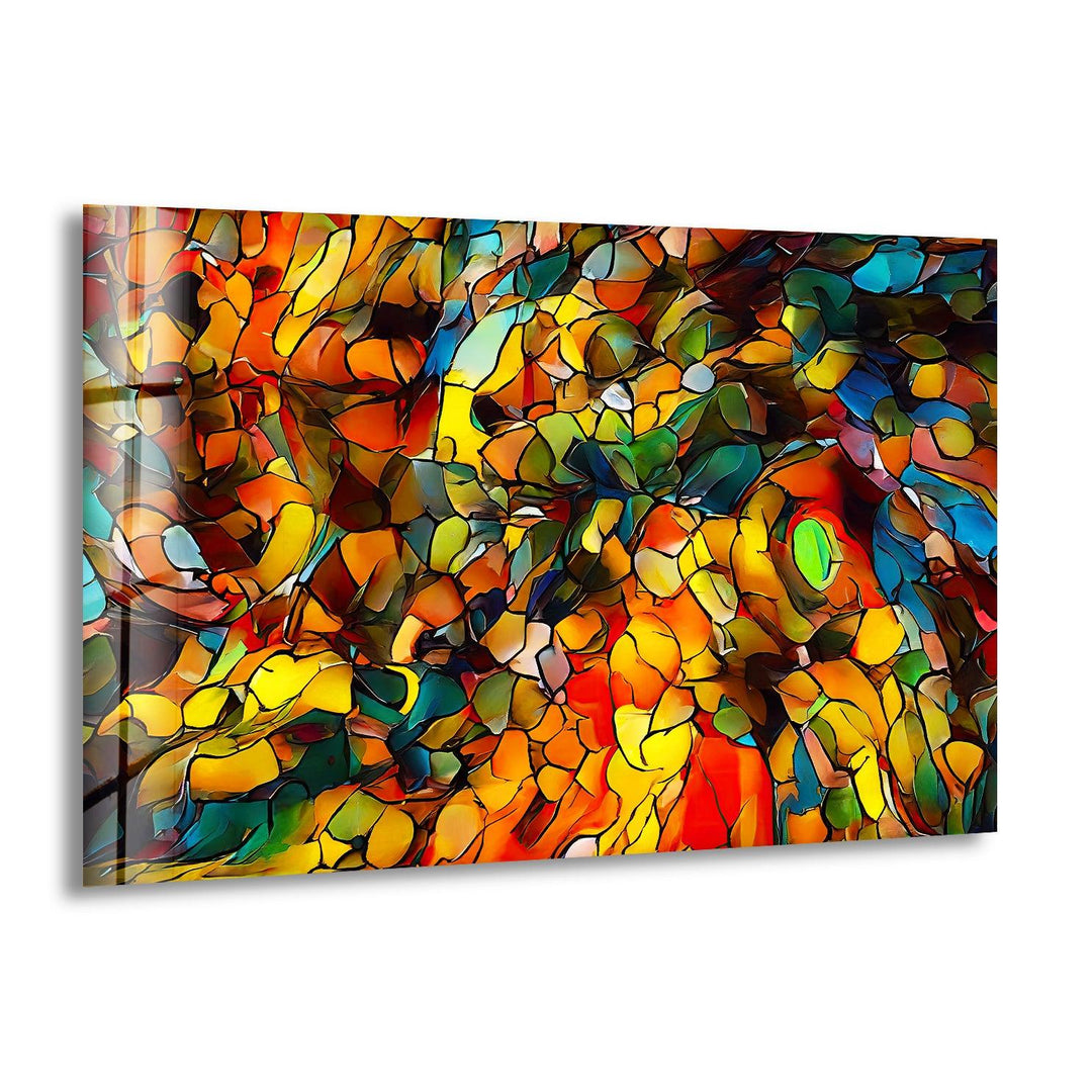Mosaic Colored Stained Glass Wall Art glass art painting, glass art for the Wall