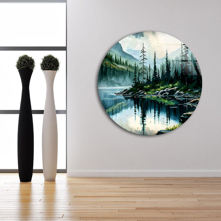 Nature Forest Green Glass Wall Art glass photo prints, glass picture prints
