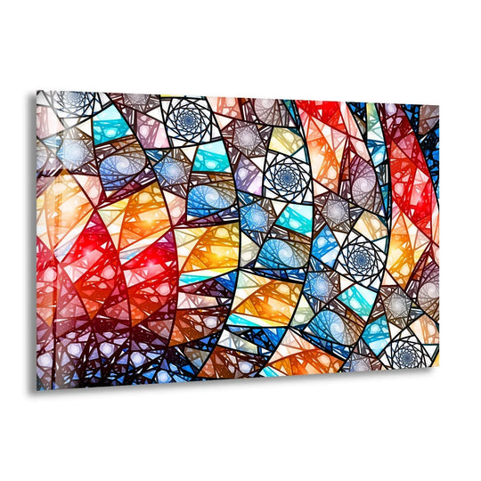 Colors with Fractal Art Glass Wall Art glass photo prints, glass picture prints