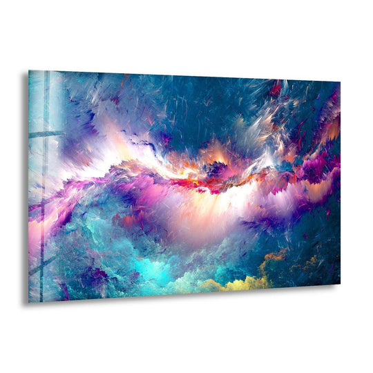 Blue-Pink Abstract Alcohol ink Glass Arts - MyPhotoStation