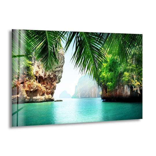Thai island Ko Phi Phi Lee Glass Wall Art - MyPhotoStation