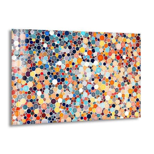 Mosaic Dots Glass Wall Art - MyPhotoStation