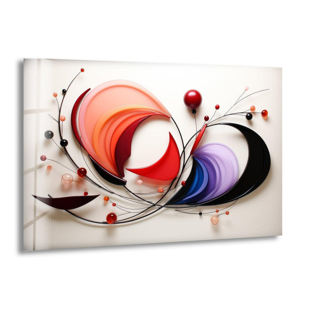 Modern Abstract Art Glass Wall Art print picture on glass, Tempered Glass Wall Art