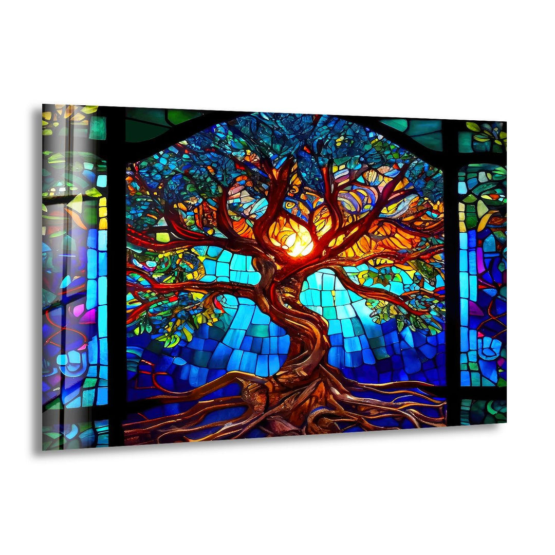 Stained Tree Glass Wall Art art glass wall art, glass wall art pictures