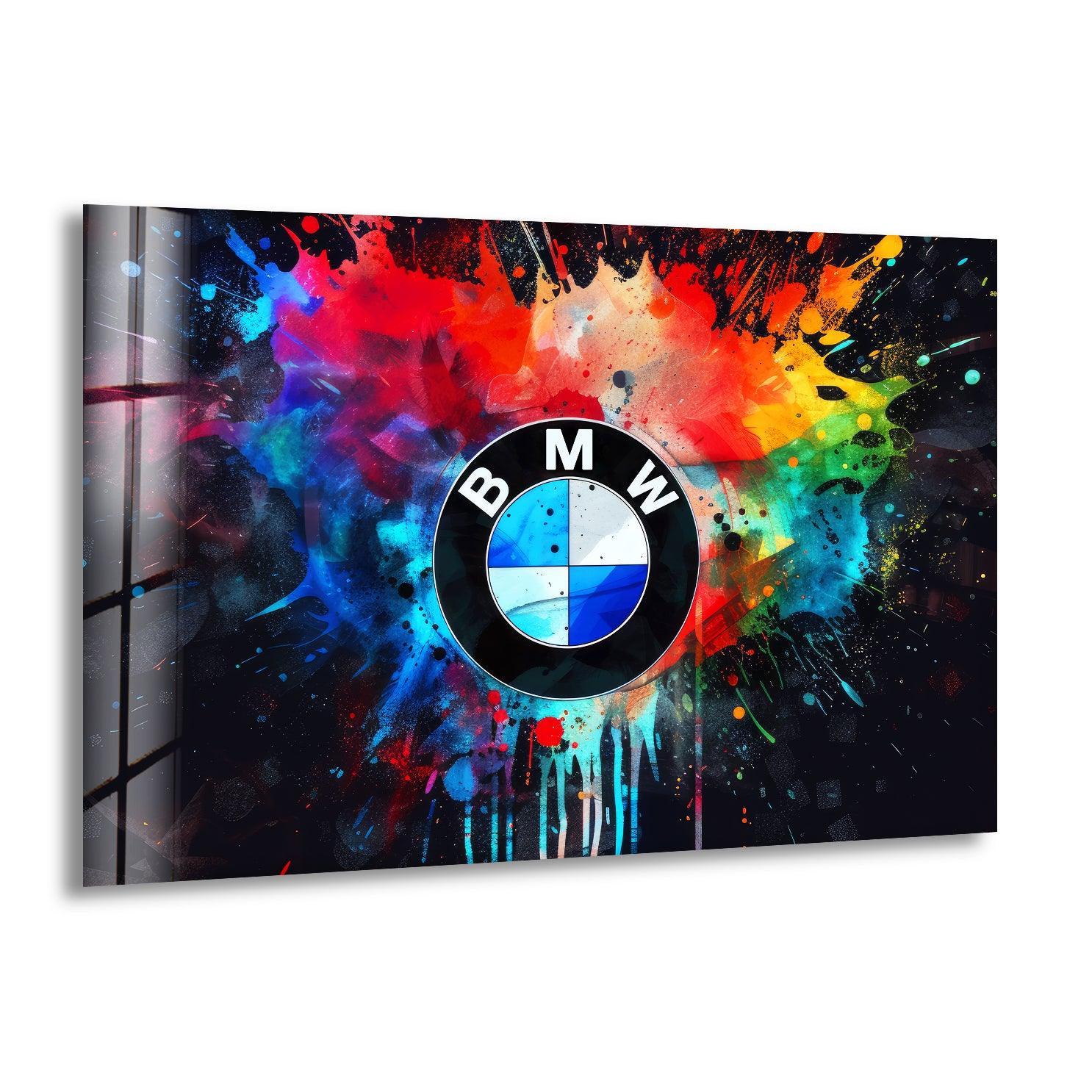 BMW Logo Glaswandkunst
