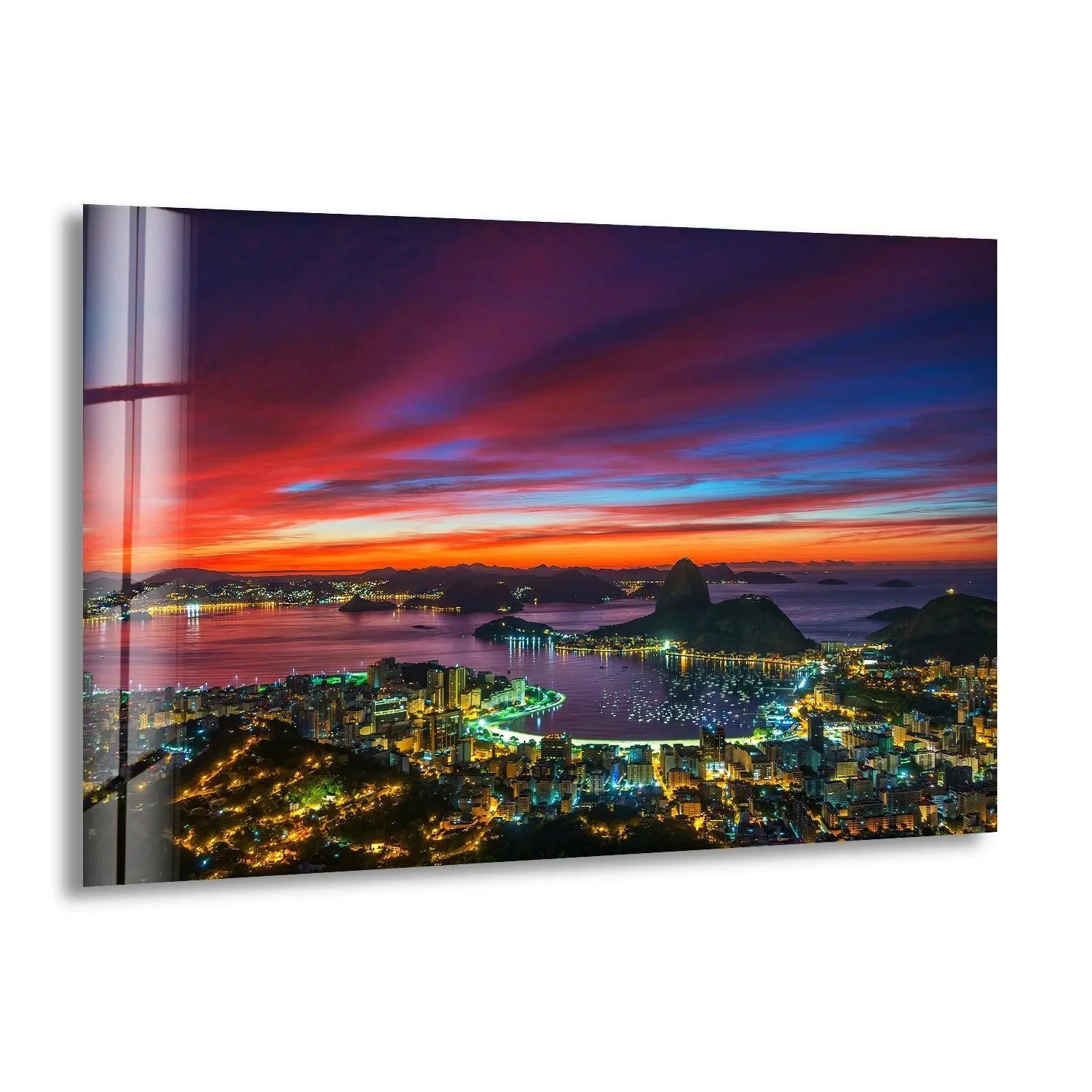 Rio De Janeiro Landscape Glass Wall Art-Print On Glass
