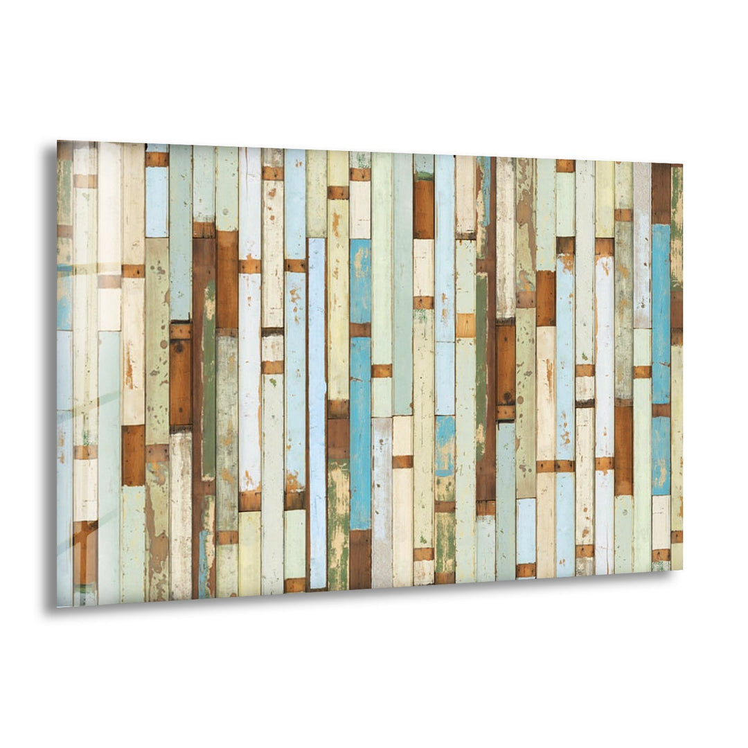 White Wooden Design Glass Wall Art glass photo prints, glass picture prints
