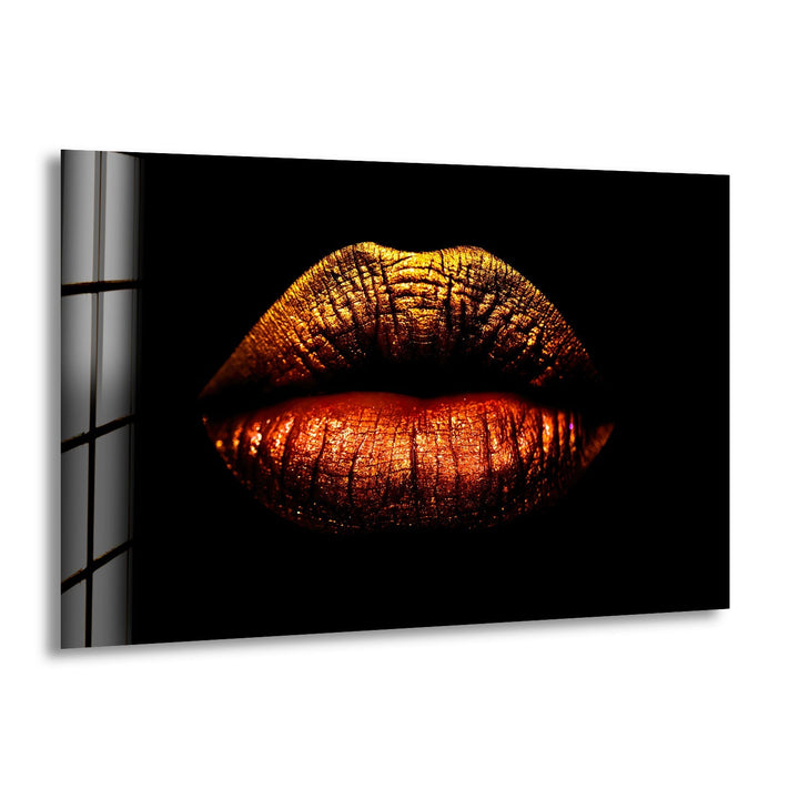Coole Kunst Frau Lippen Glas Wandkunst