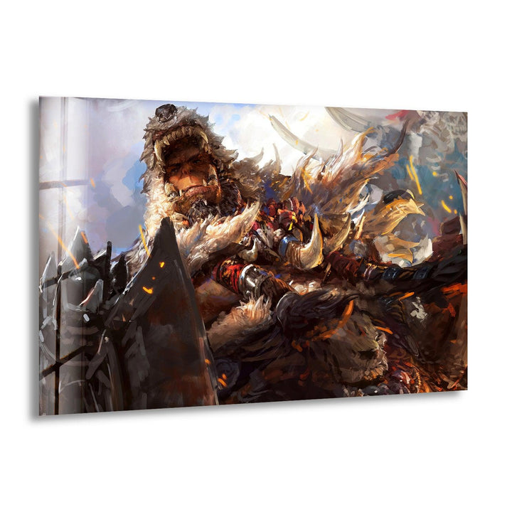 World of Warcraft Durotan-Wandkunst aus Glas