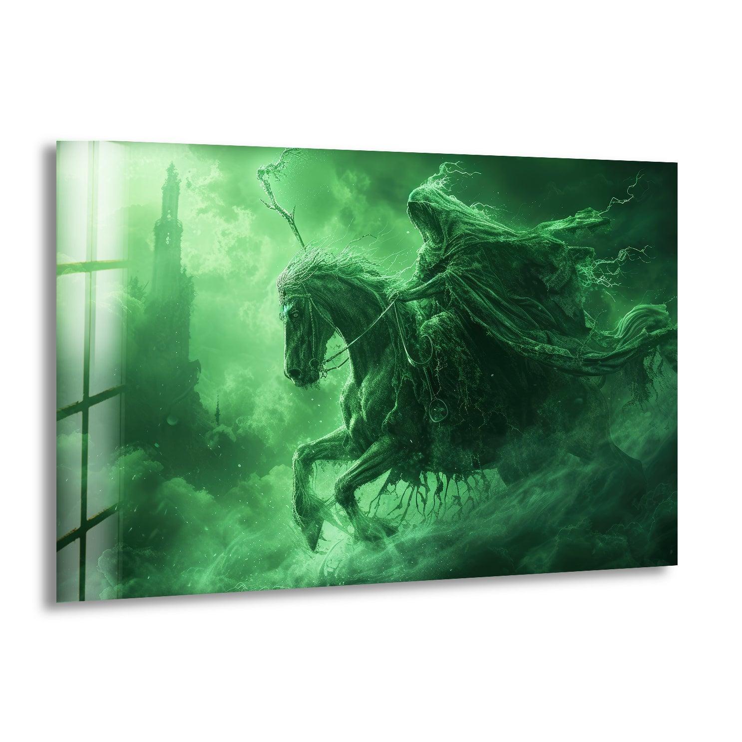 Ghost Rider Green Mist Fantasy Glass Wall Art – MyPhotoStation