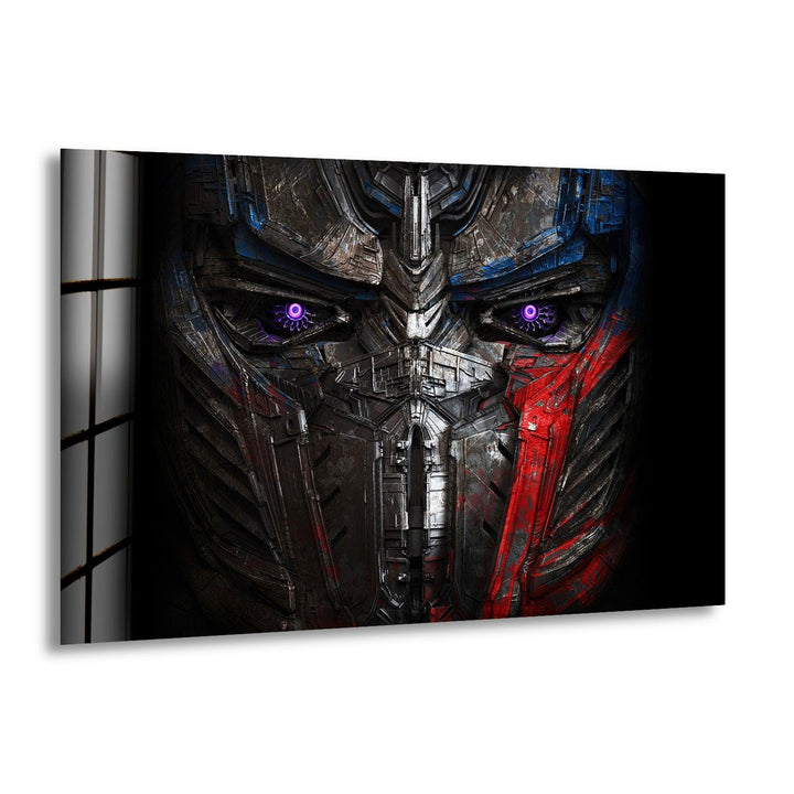 Transformers Optimus Prime Gesicht Glaswandkunst