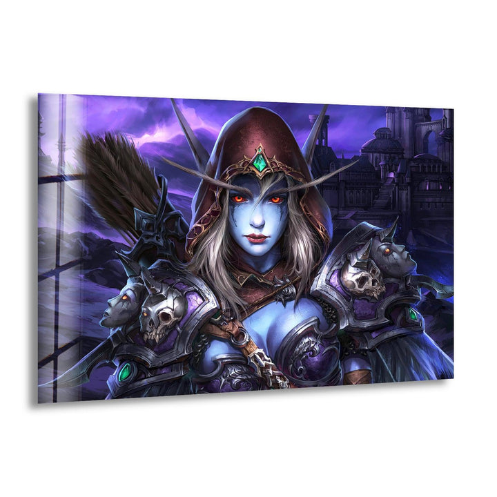 World of Warcraft Sylvanas Windläufer – Wandbild aus Glas