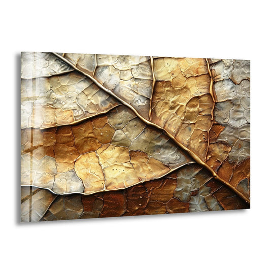 Abstract glass wall art bronze leaf motif and luxury abstract art prints on glass plus tempered glass art for wall decor