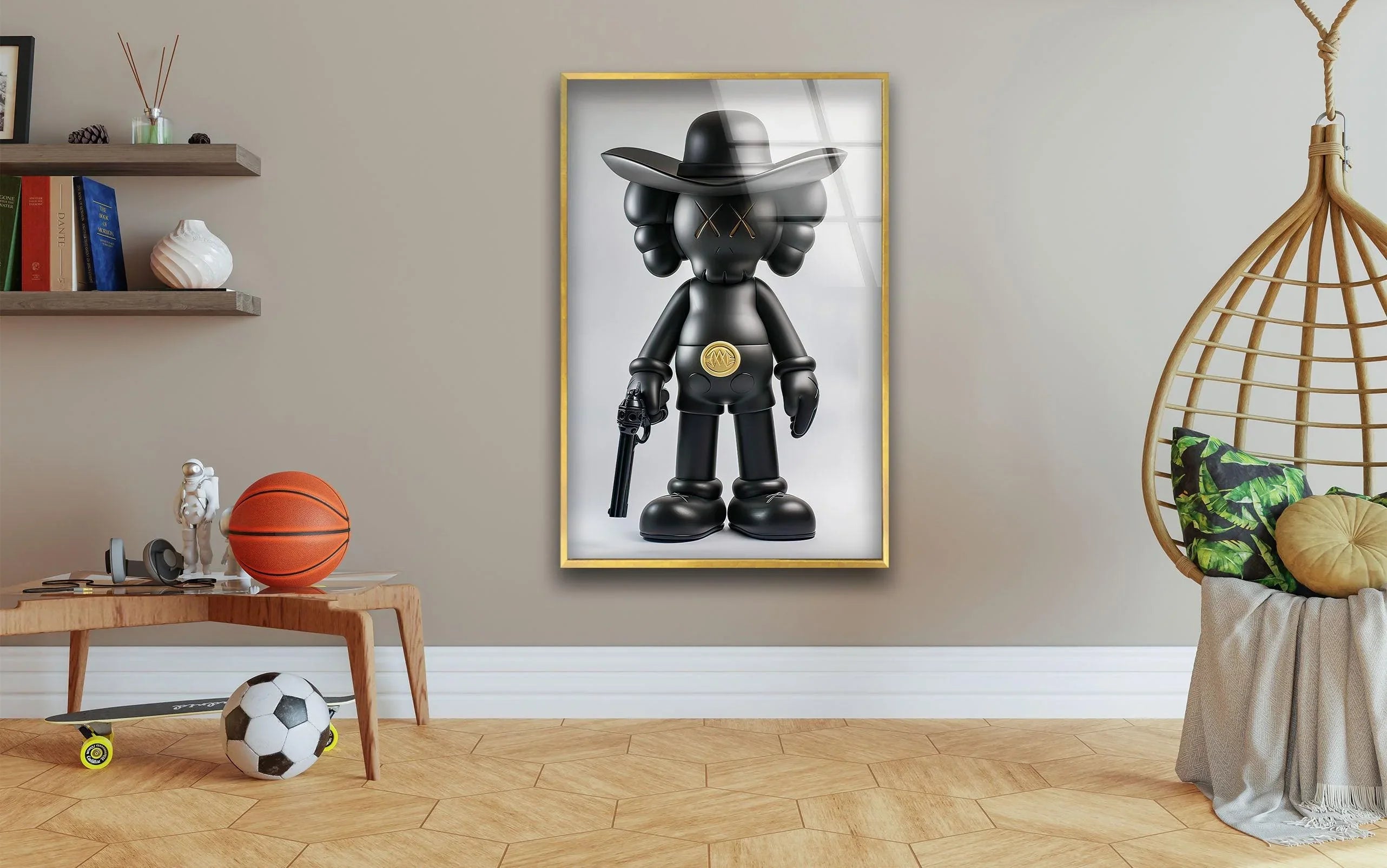 Kaws with Gun Wall Decor – Bold Popular Artwork – MyPhotoStation
