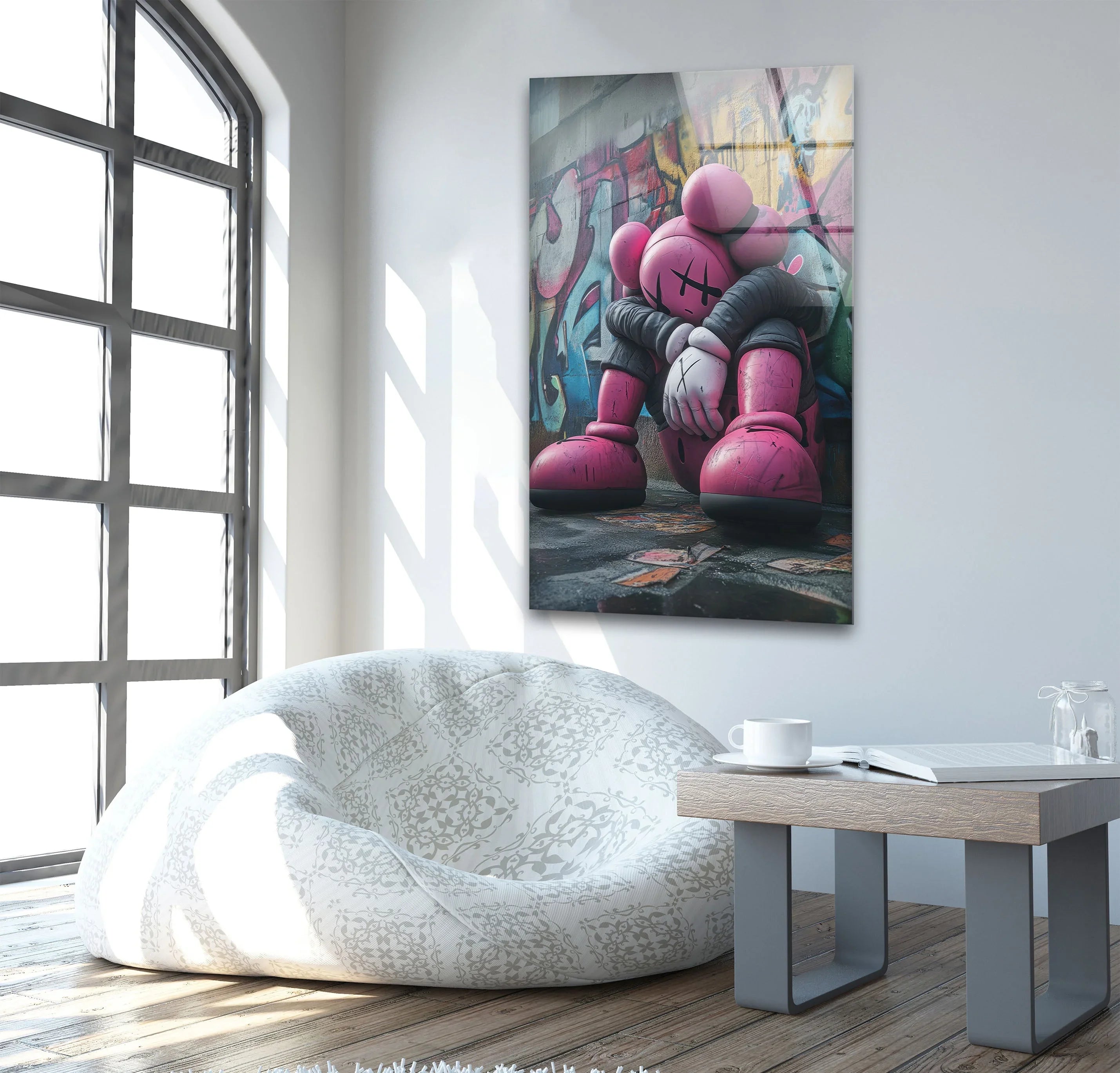 Sad Purple Kaws Wall Art – Urban Emotion Decor – MyPhotoStation