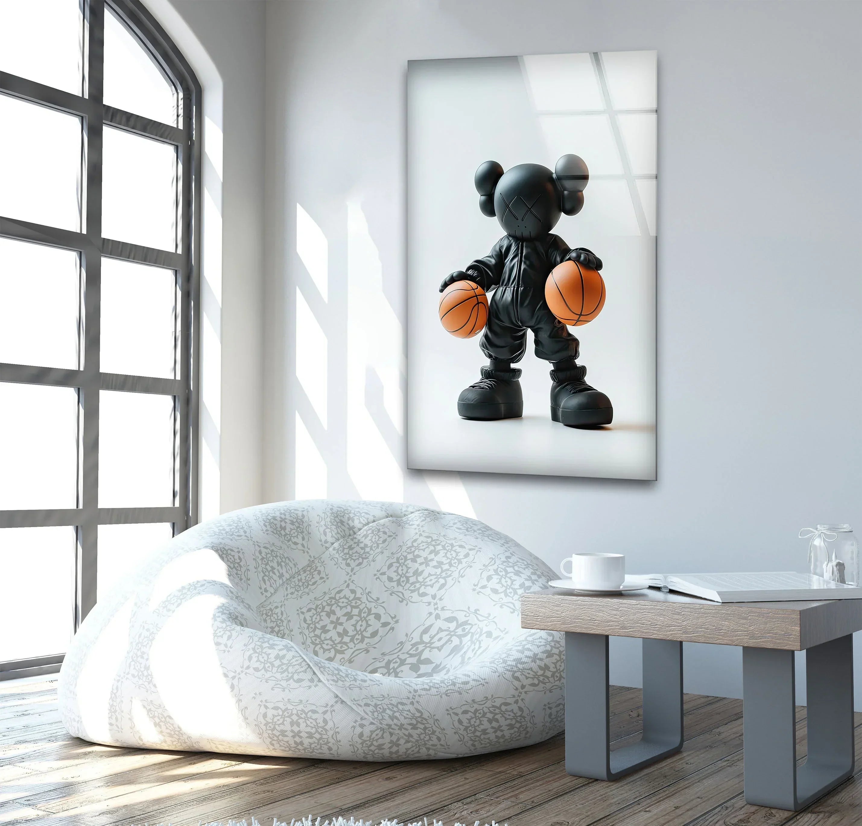 Kaws Basketball Wall Decor – Playful Pop Artwork – MyPhotoStation