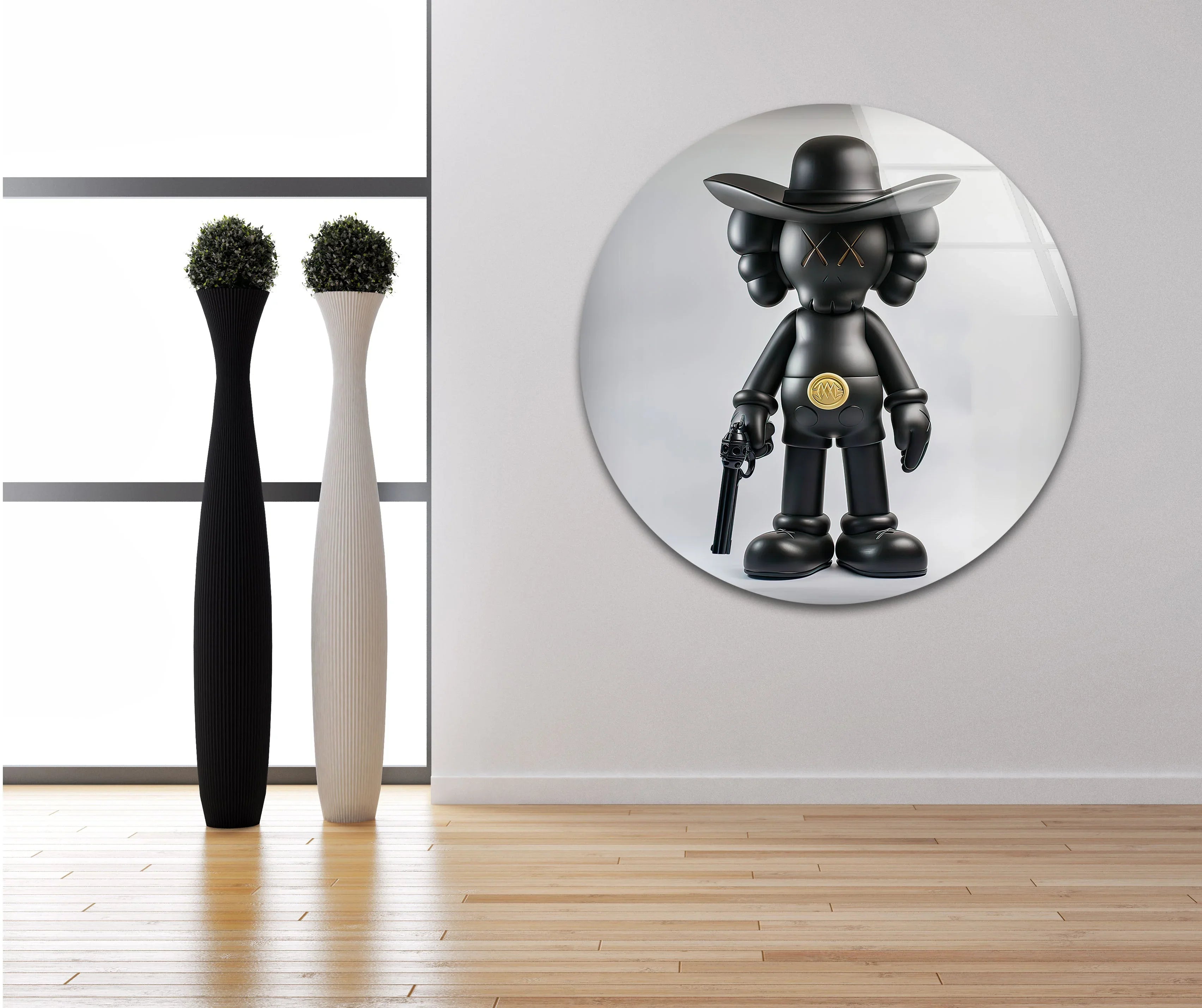 Kaws with Gun Wall Decor – Bold Popular Artwork – MyPhotoStation