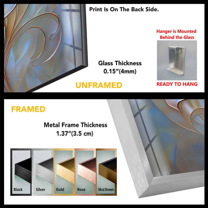 Luminous Lily Whispers – Floral Glass Wall Art
