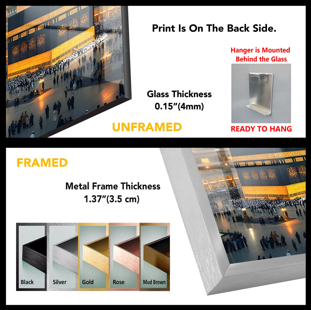 Sacred Serenity – Kaaba Mecca Islamic Glass Wall Art
