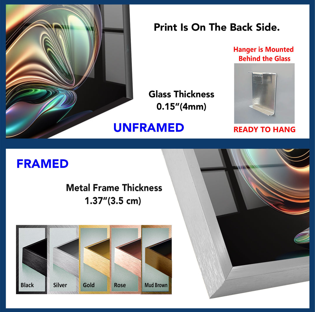 بريزمكور أورورا – منحوتة معدنية متقزحة الألوان اللوحات الزجاجية الجدارية