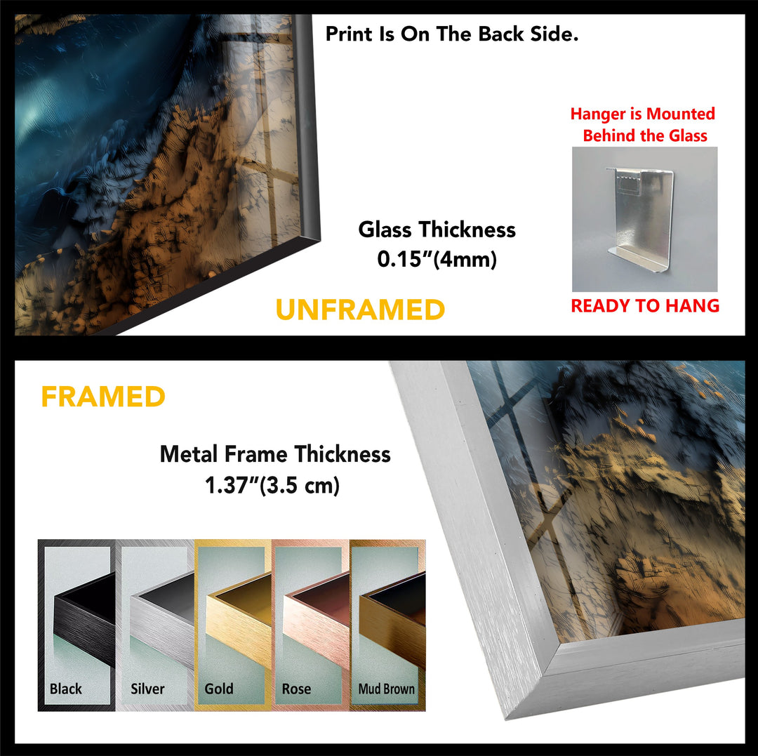 Inferno Skies – Volcanic Sunset Abstract Glass Wall Art