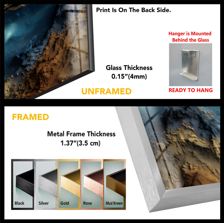 Inferno Skies – Volcanic Sunset Abstract Glass Wall Art