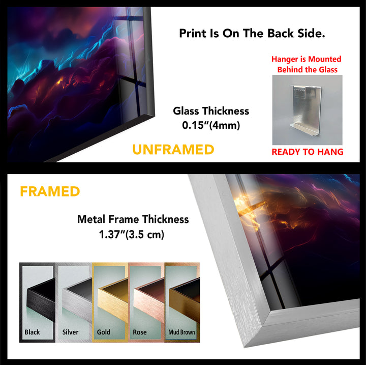Portal to the Cosmos – Abstract Galaxy Dreamscape Glass Wall Art
