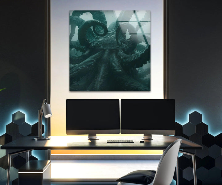Big Kraken Glass Wall Art Glass Printing Wall Art, Print photos on glass
