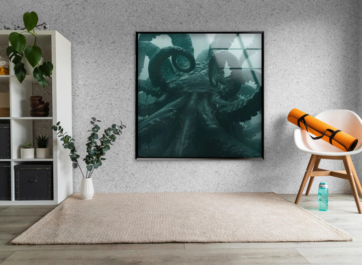 Big Kraken Glass Wall Art glass image printing, glass prints from photos
