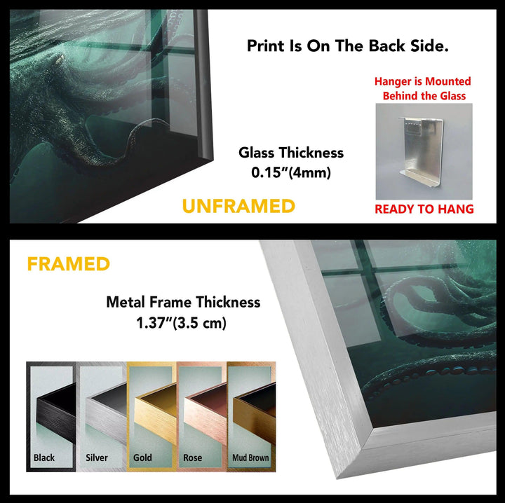 Kraken Tempered Glass Wall Art - MyPhotoStation